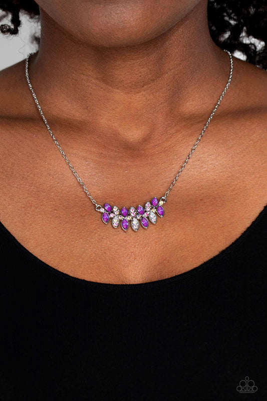 Lustrous Laurels - Purple Necklace