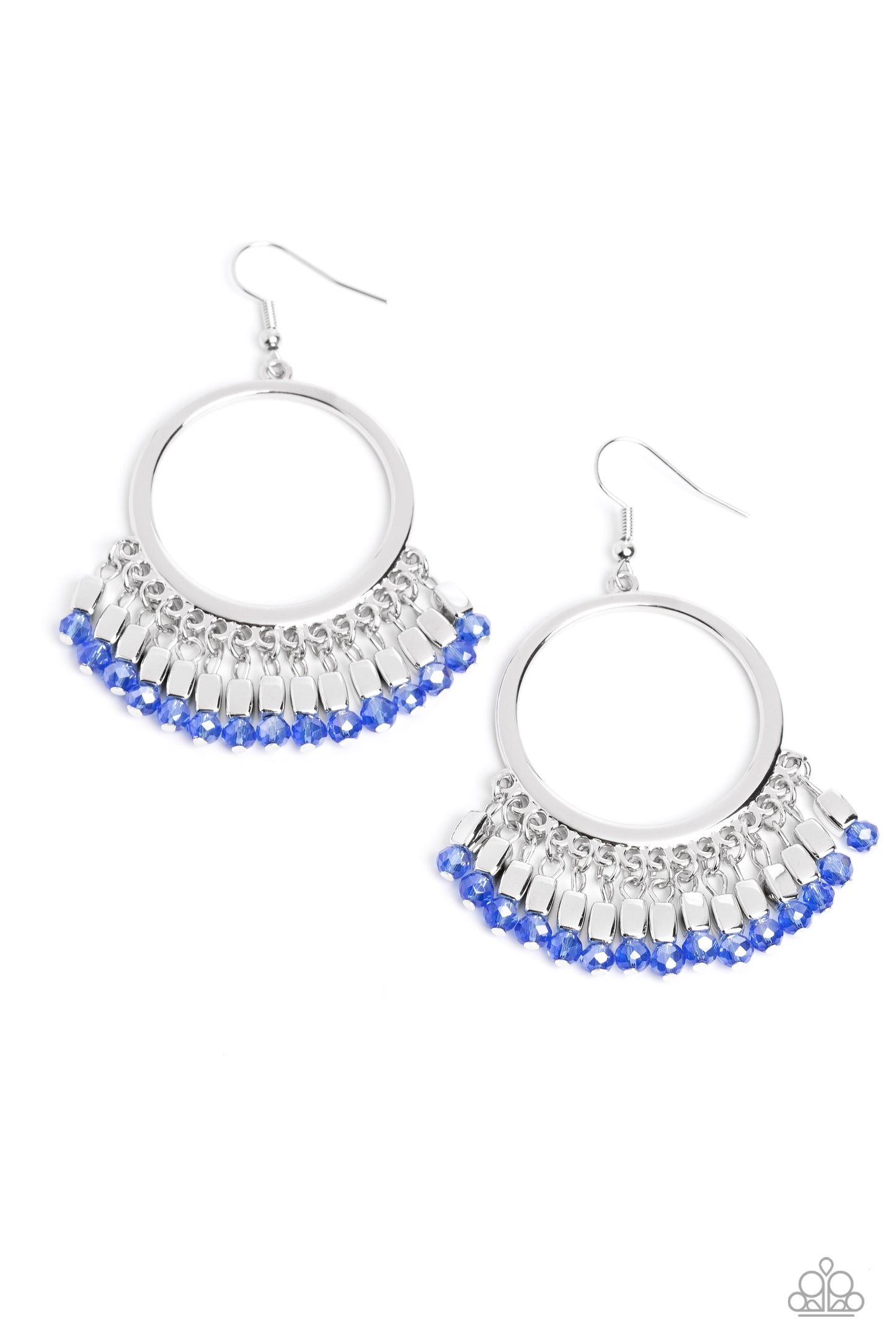 Fringe Fanfare - Blue Earring