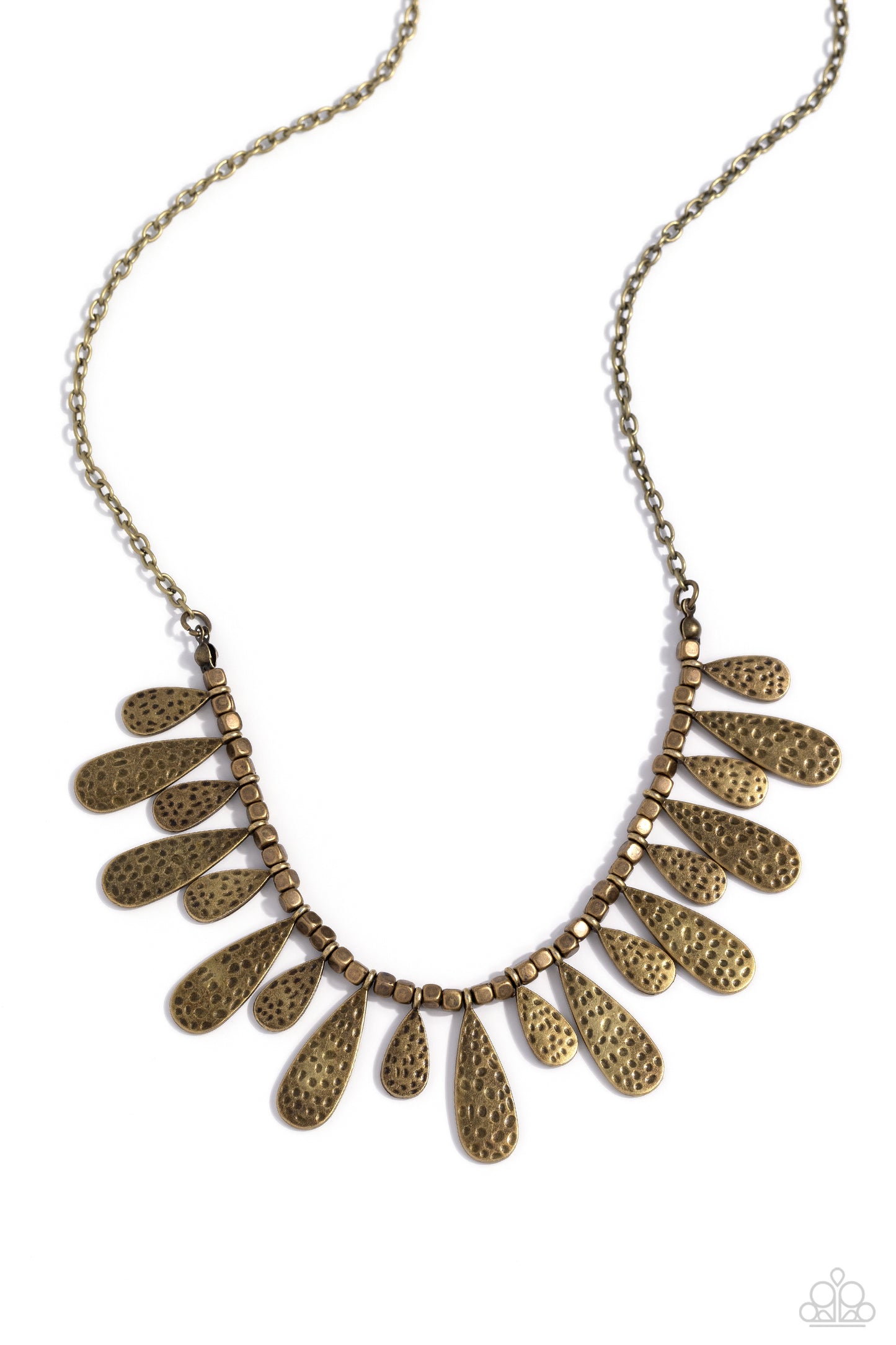 Compelling Confetti - Brass Necklace