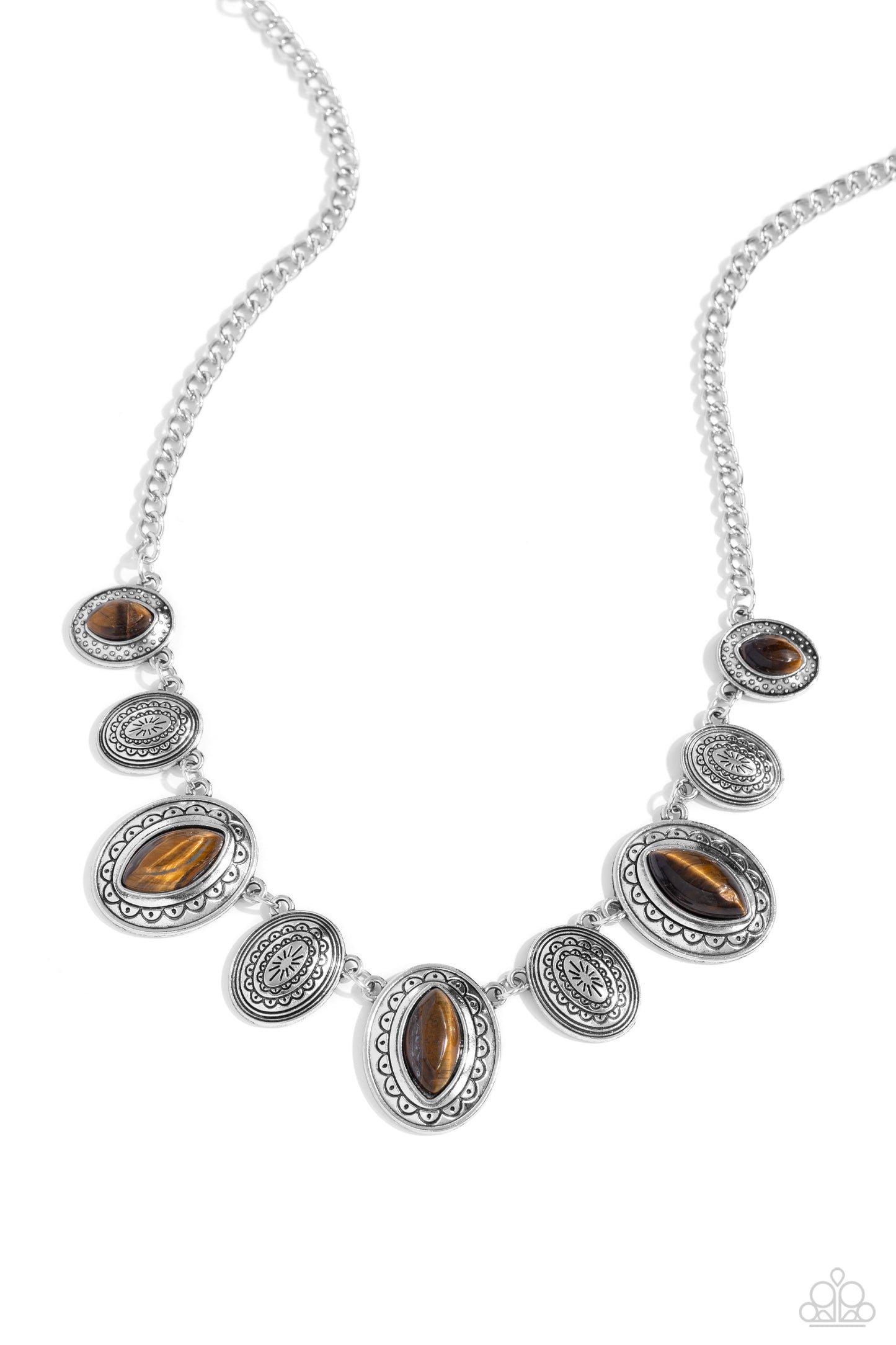 Textured Trailblazer - Brown Necklace