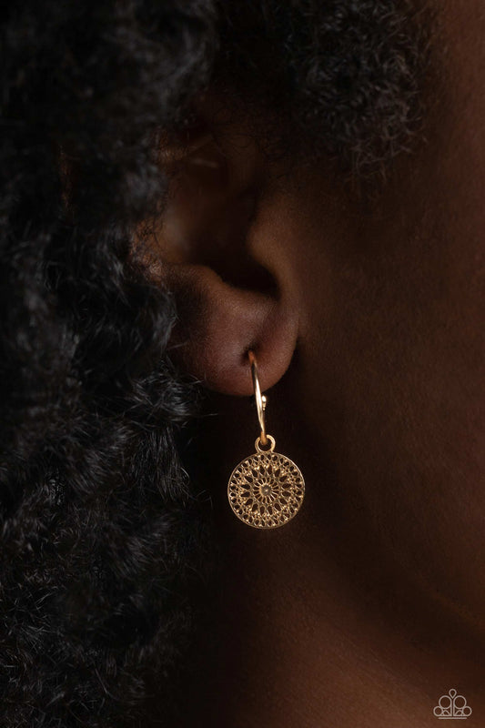 Mandala Maiden - Gold Earring