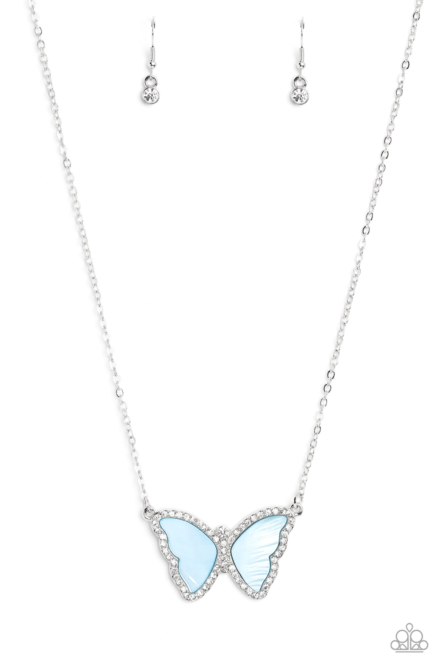 SHELL-bound - Blue Butterfly Necklace