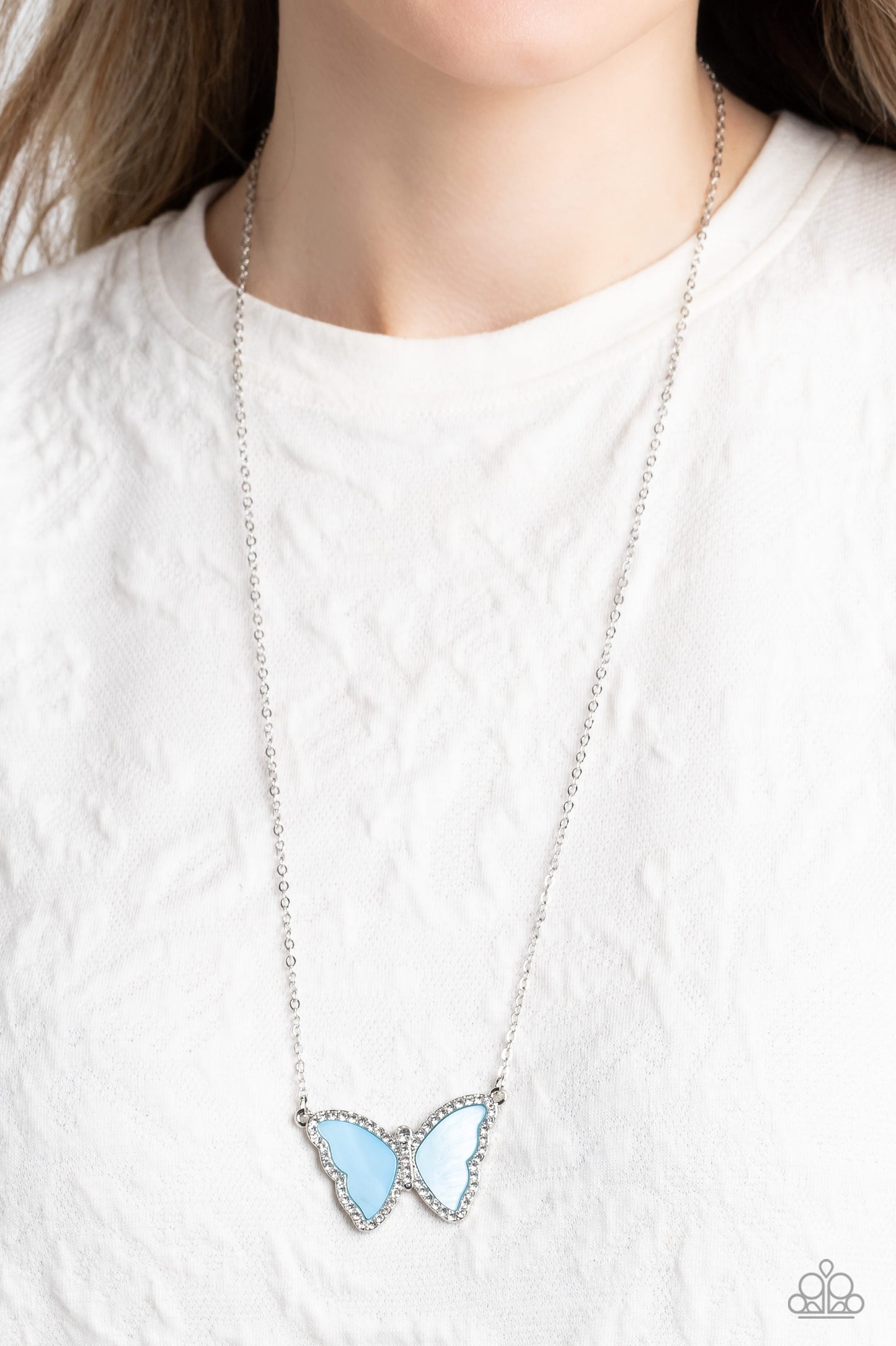 SHELL-bound - Blue Butterfly Necklace