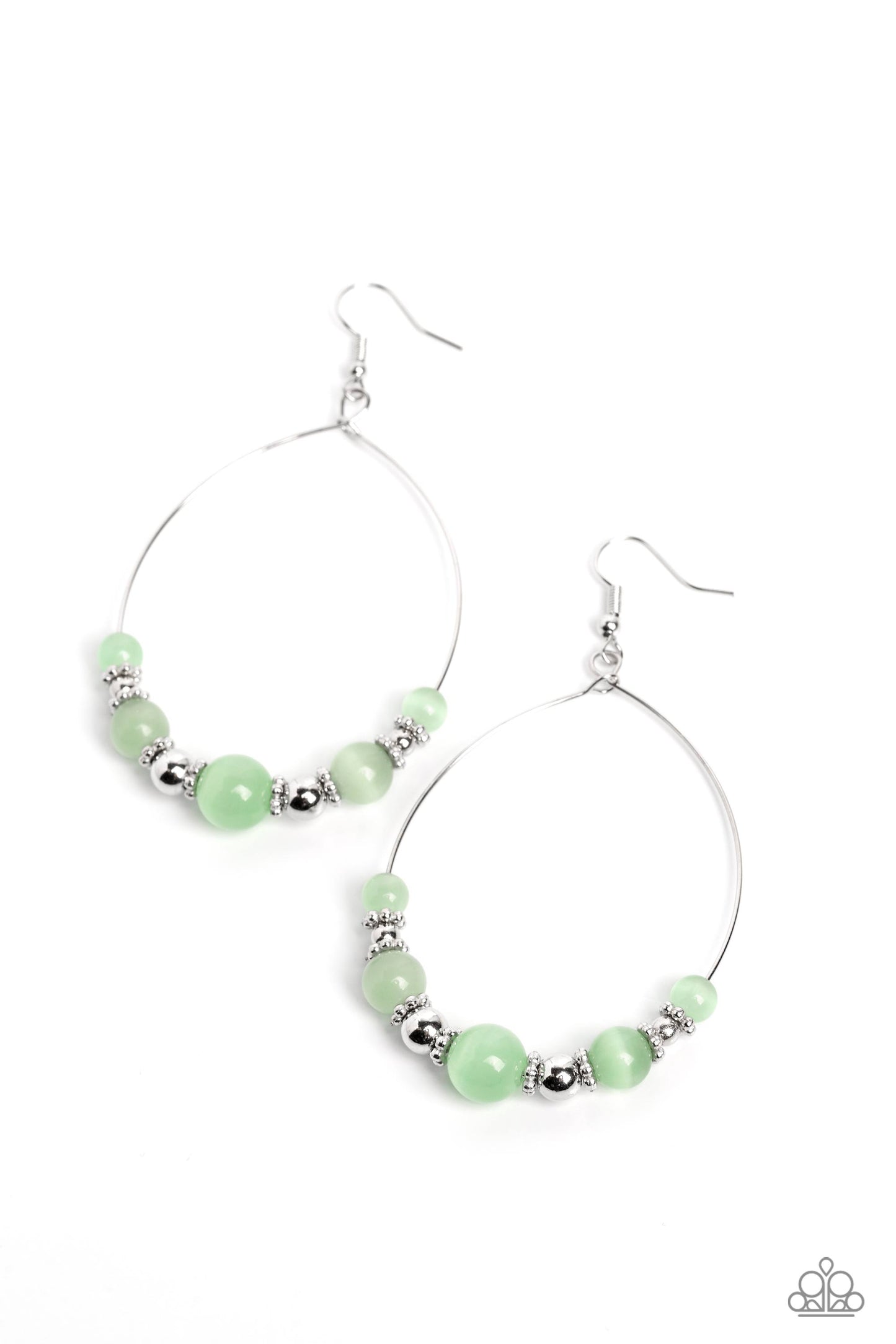 Cats Eye Charisma - Green Earrings