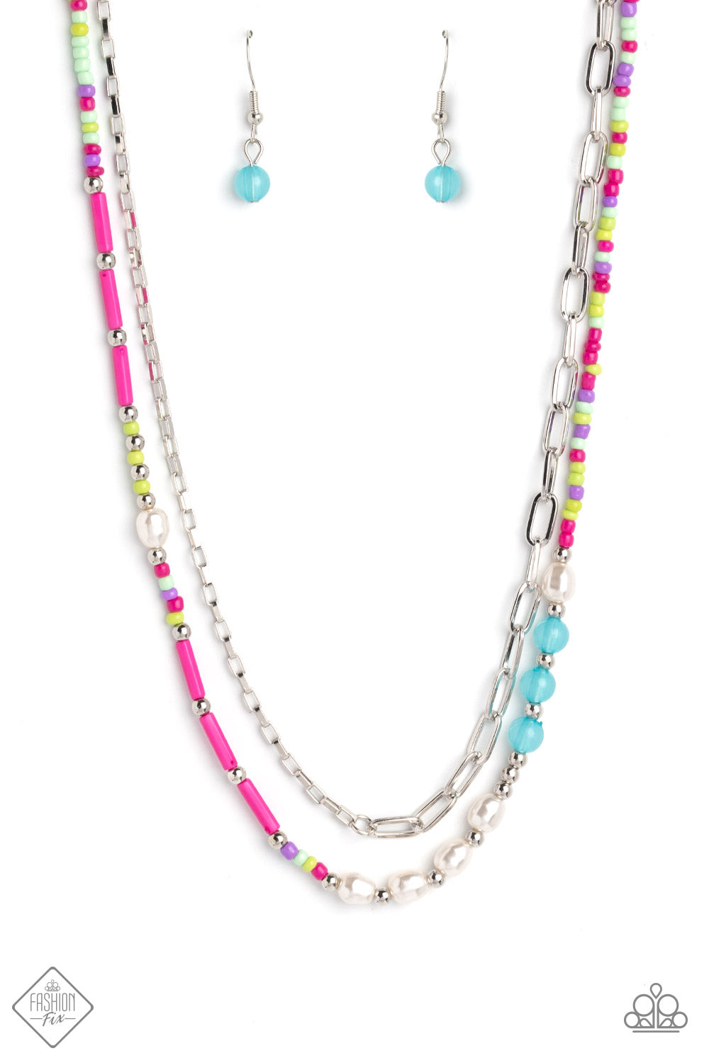 Coastal Composition - Pink Necklace - Fashion Fix January 2023