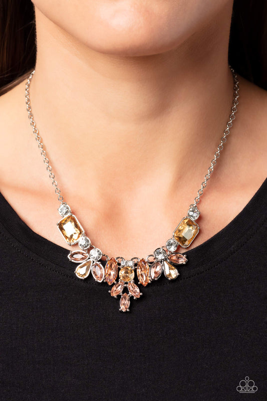 Prima Donna Dazzle - Brown Necklace