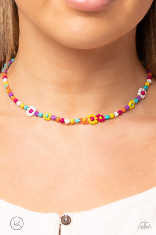 Flower Child Flair - Multi BL/MT Necklace