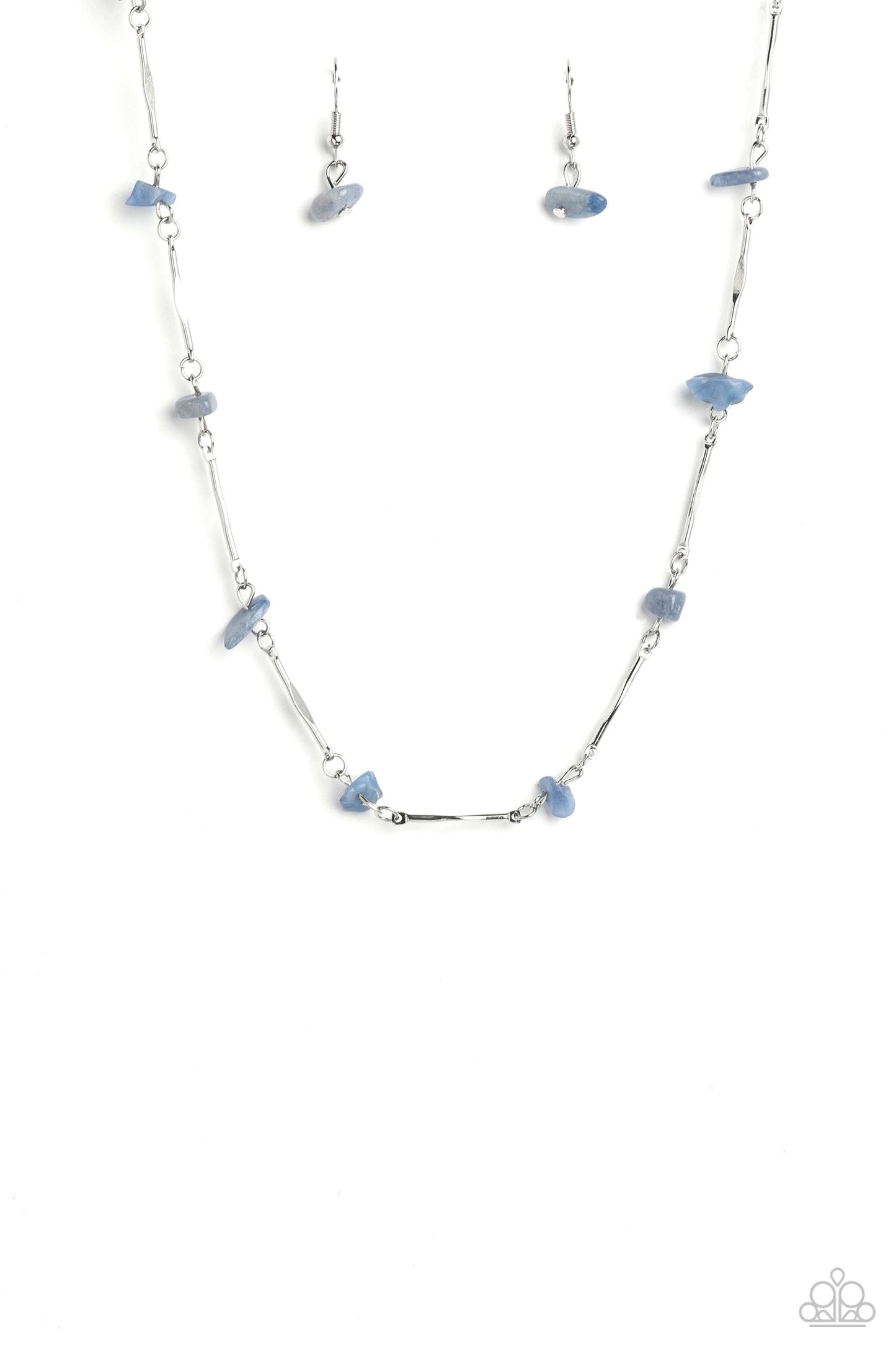 Chiseled Construction - Blue Necklace