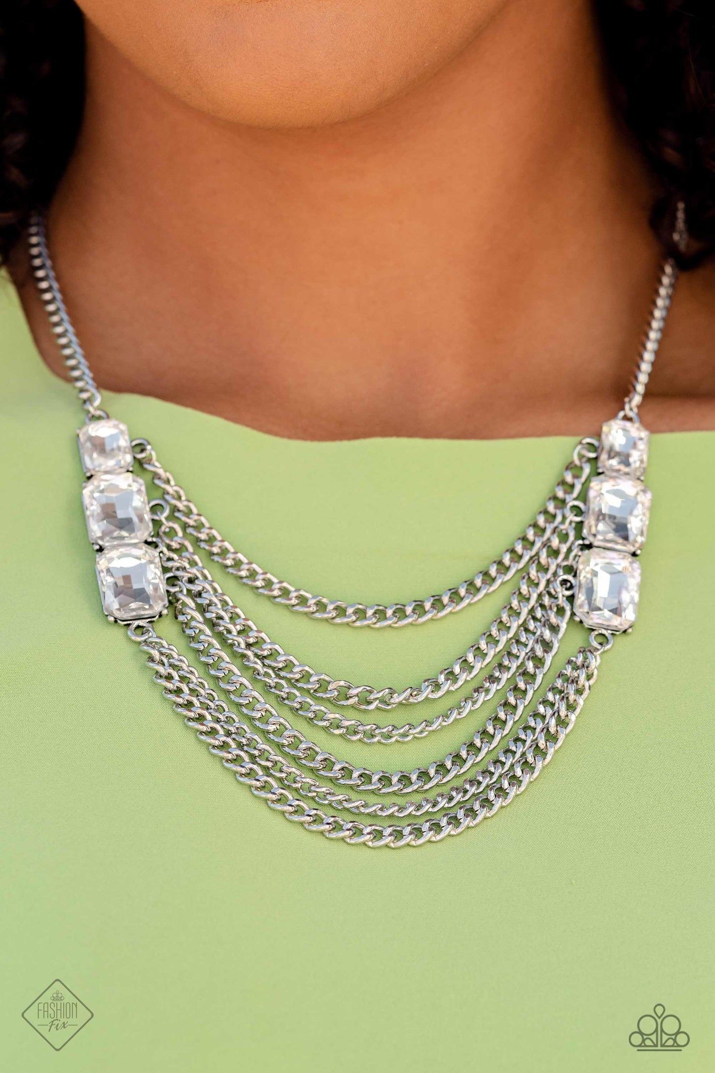 Come CHAIN or Shine - White Necklace