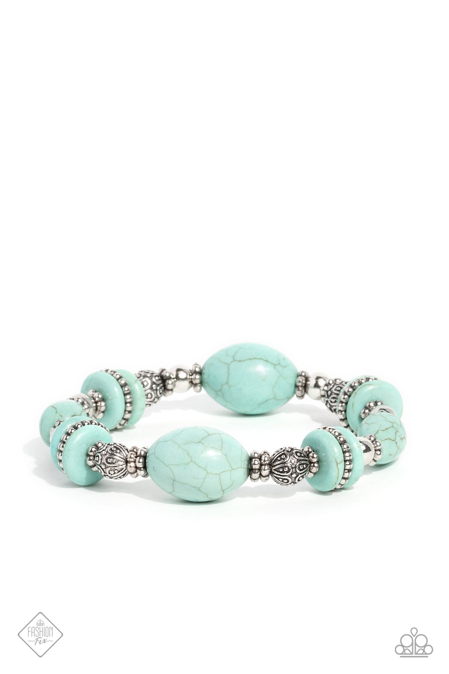 Changing Cleopatra - Turquoise Stone Stretchy Bracelet - Fashion Fix May 2023