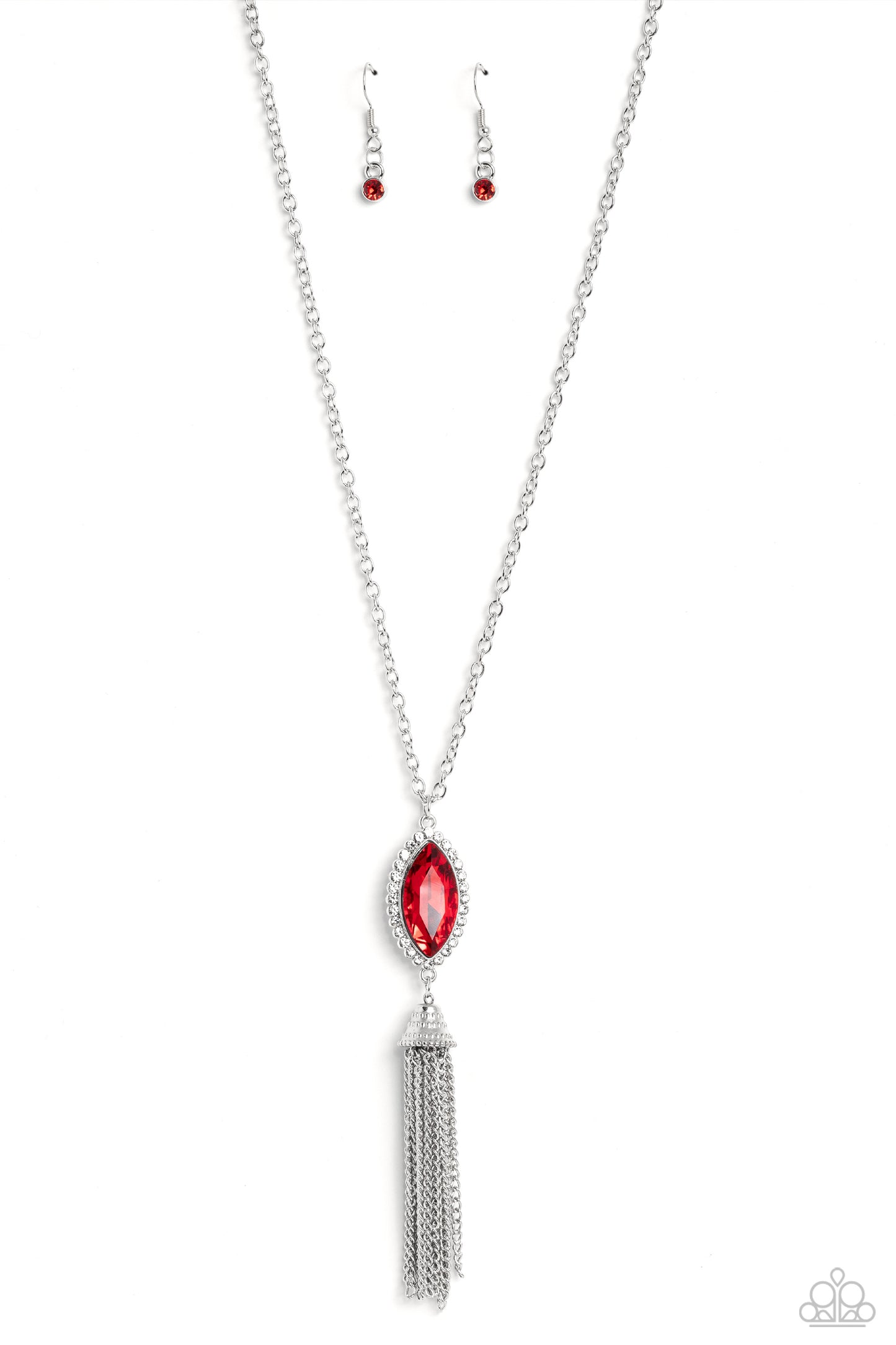 Tassel Tabloid - Red Necklace