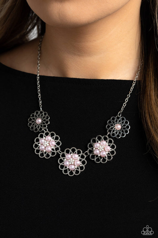 Mandala Mosaic - Pink Necklace