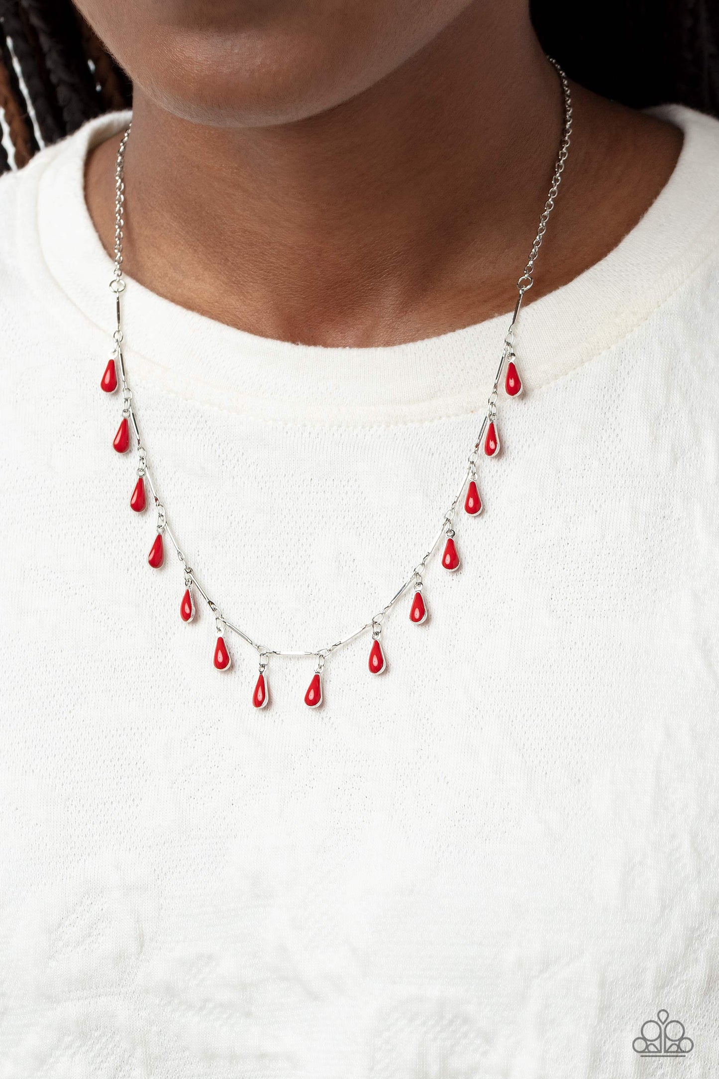 Drop-Dead Dance - Red Necklace