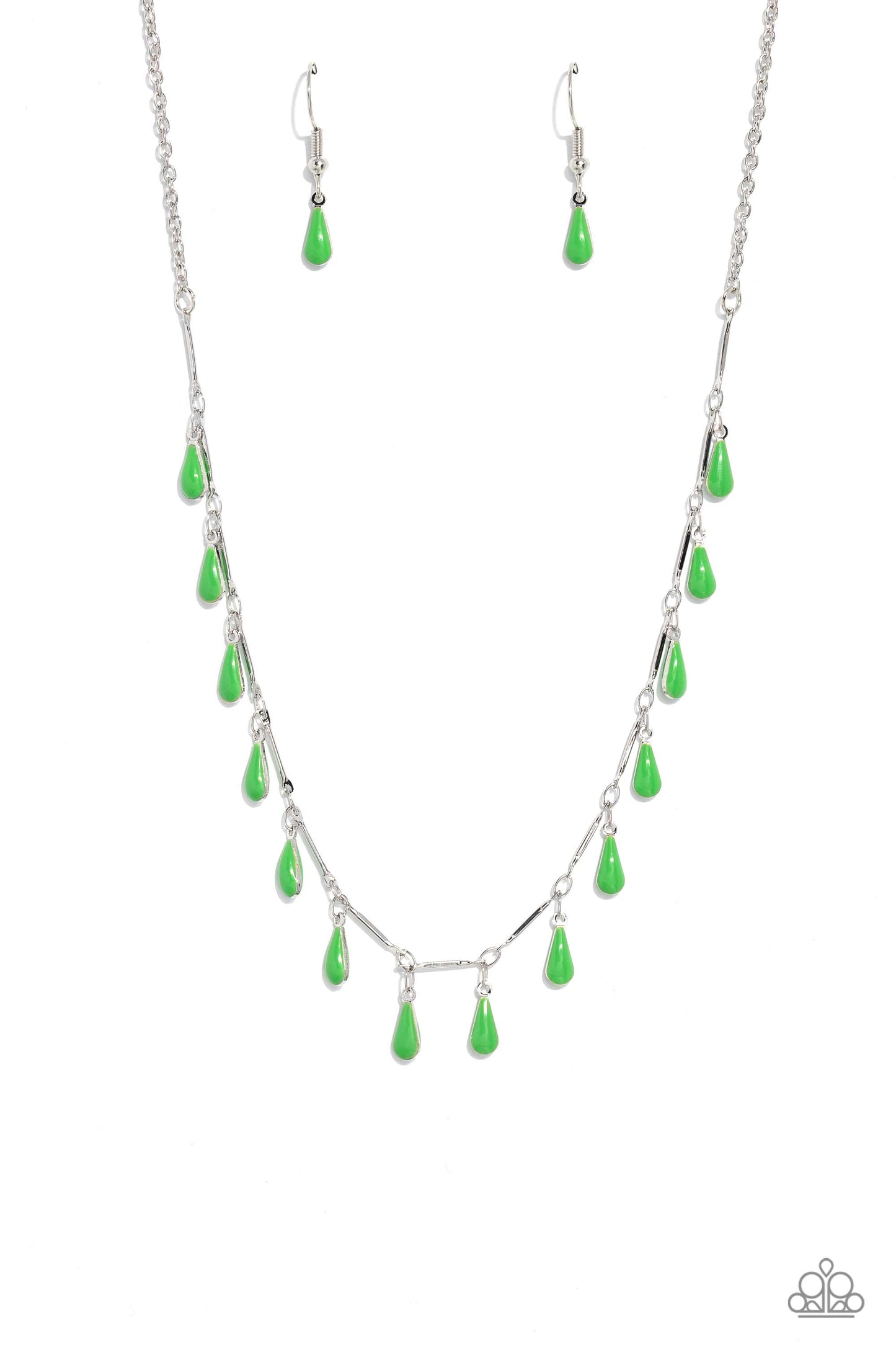 Drop-Dead Dance - Green Necklace