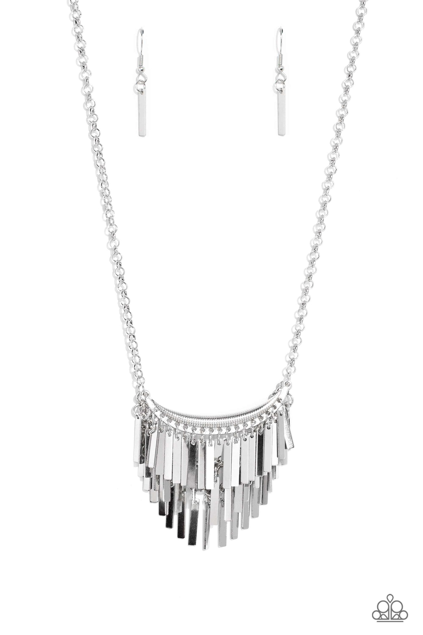 Cue the Chandelier - Silver Necklace