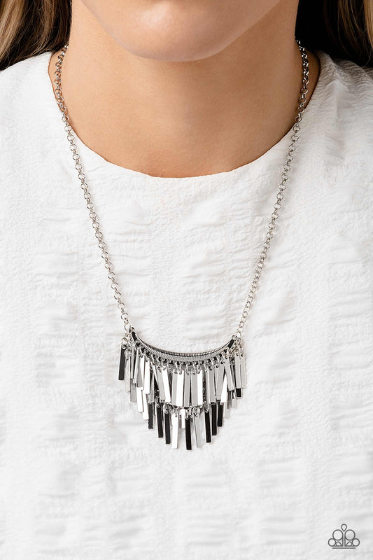 Cue the Chandelier - Silver Necklace