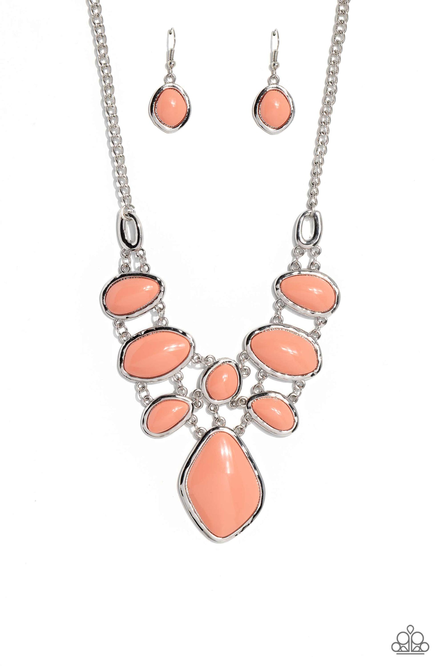 Dreamily Decked Out - Orange Necklae