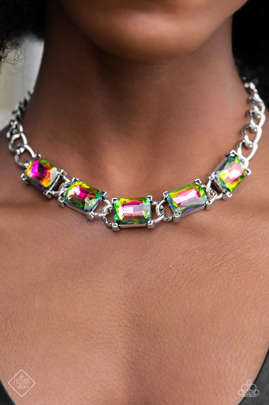 Radiating Review - Multi Oil Spill Necklace - Fashion Fix June 2023