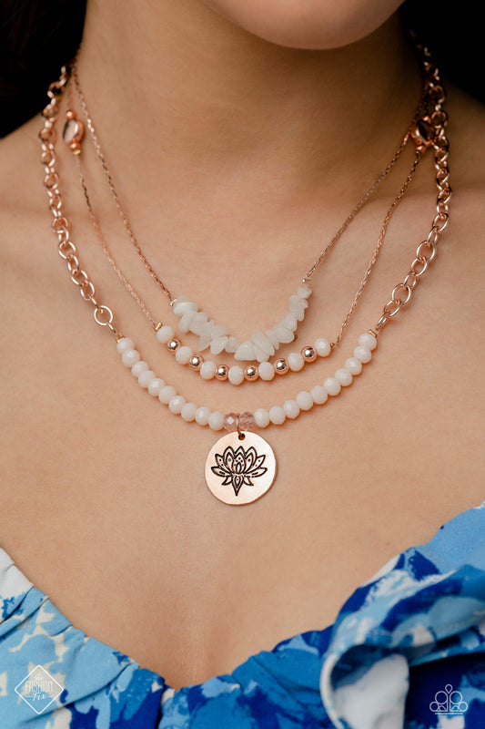 Lotus Luxury - Rose Gold Necklace - Fashion Fix June 2023