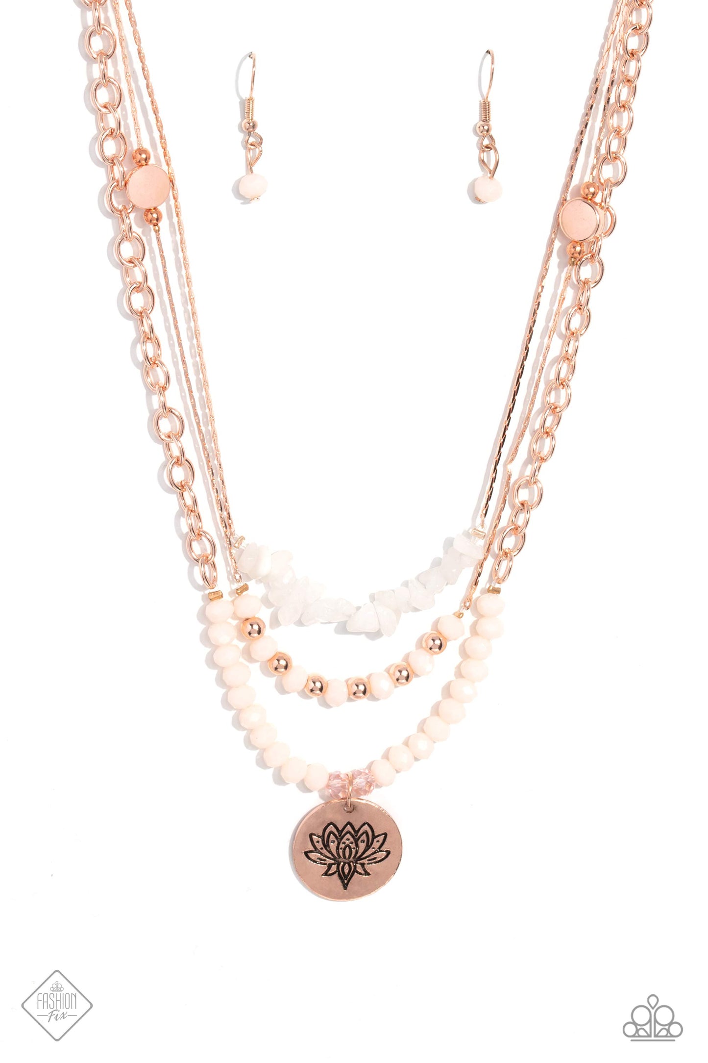 Lotus Luxury - Rose Gold Necklace - Fashion Fix June 2023