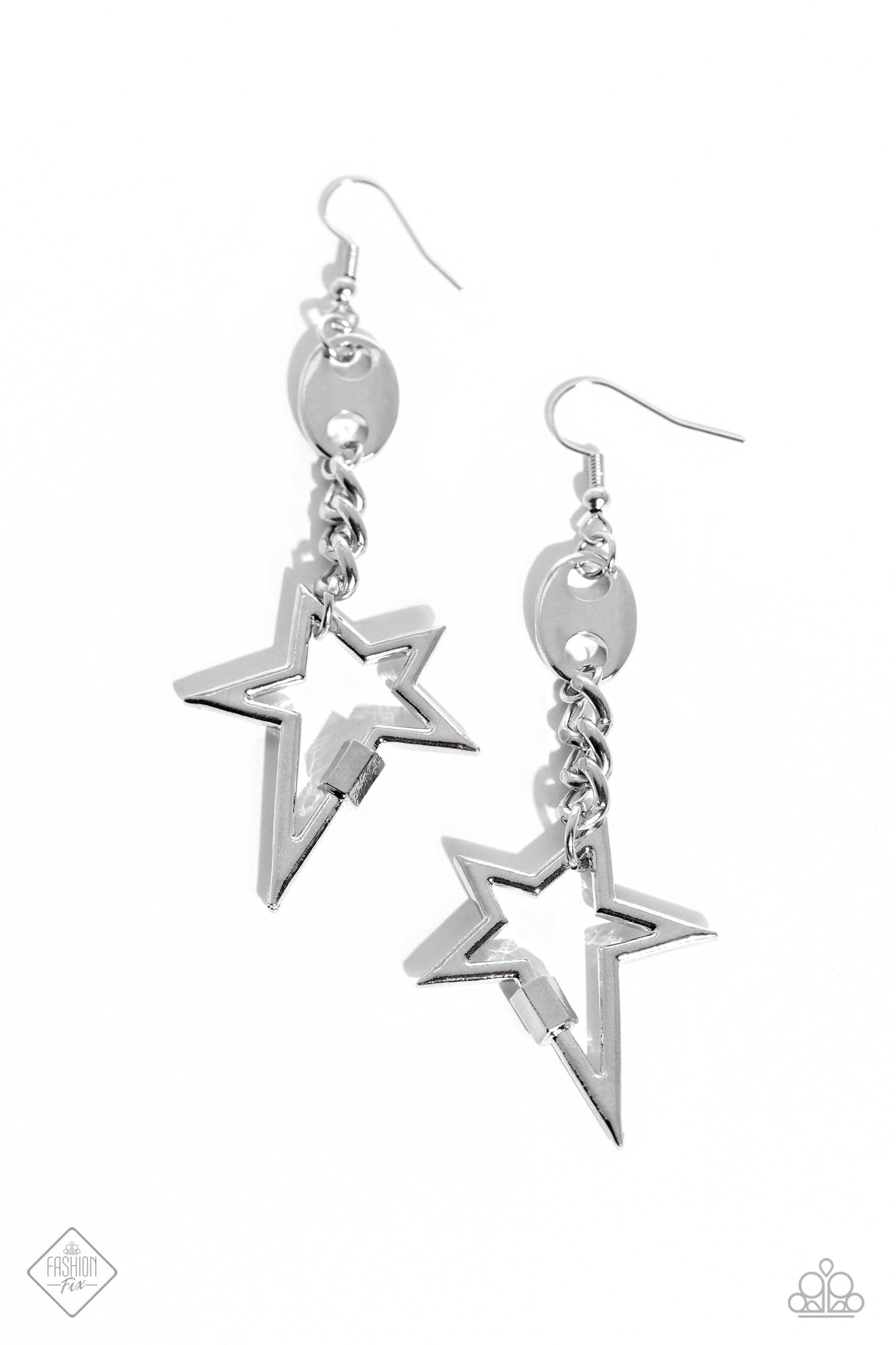 Iconic Impression - Silver Star Earrings - Fashion Fix June 2023