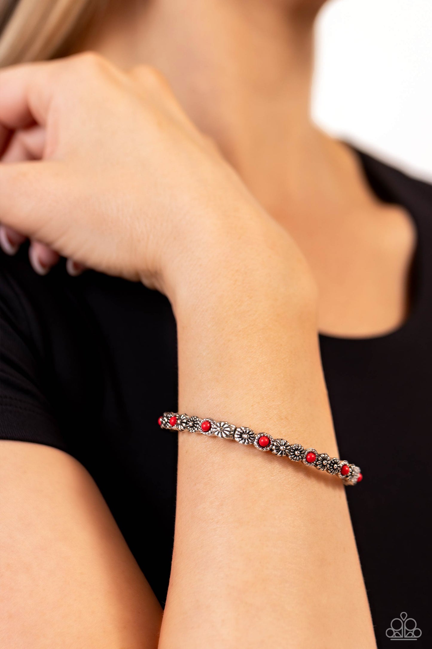 Floral Fast Lane - Red Bracelet