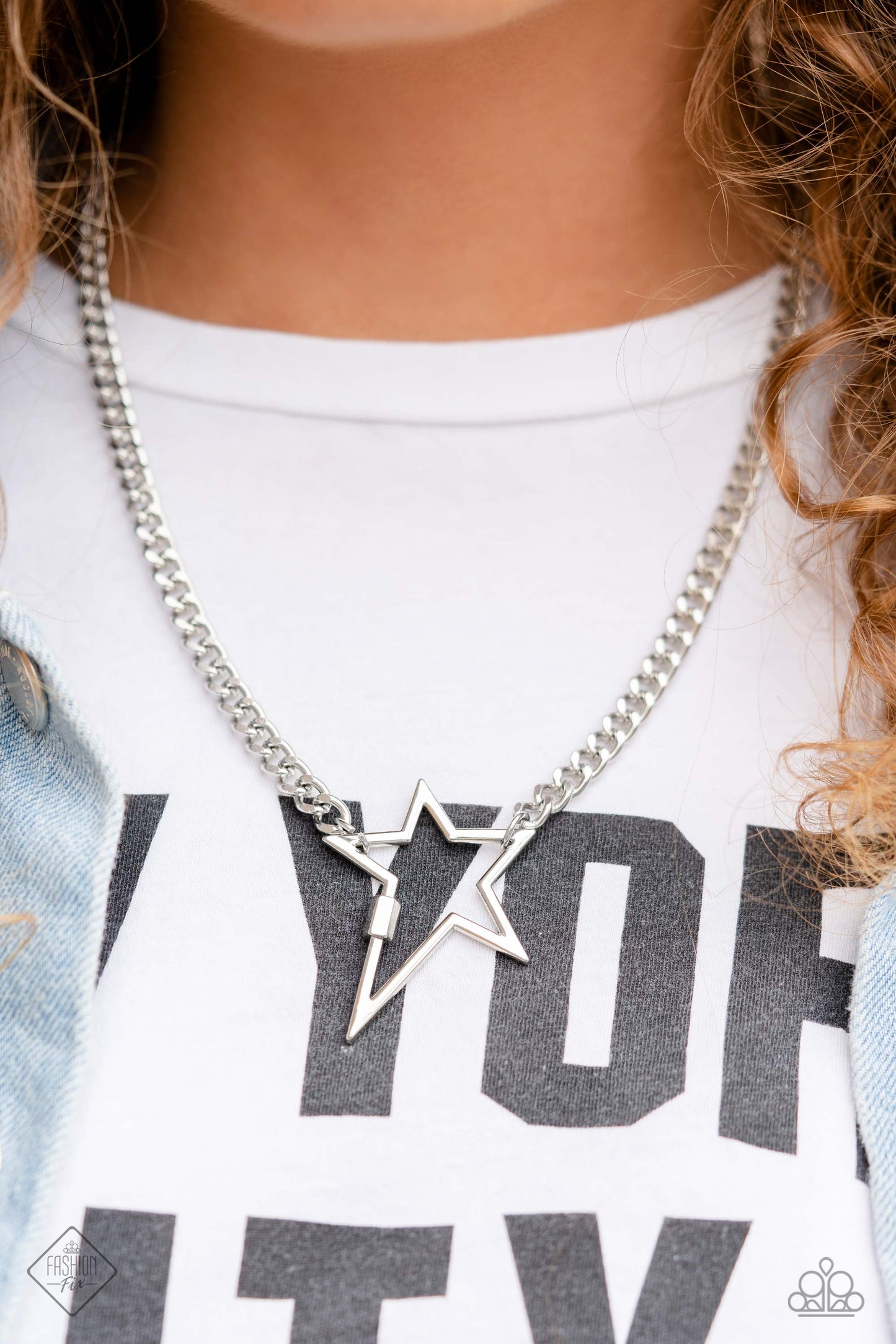 Playful Popstar - Silver Necklace - Fashion Fix June 2023