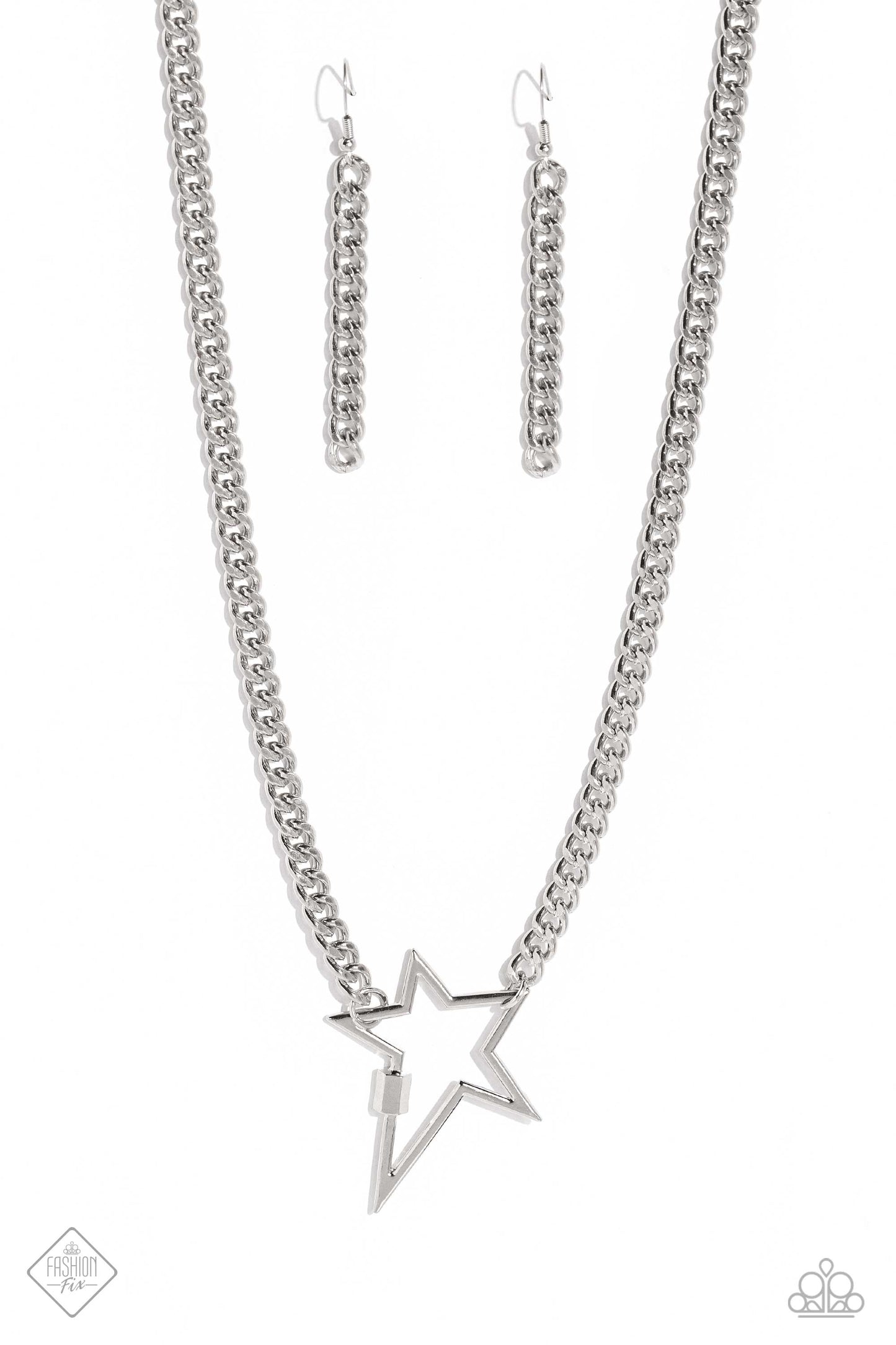 Playful Popstar - Silver Necklace - Fashion Fix June 2023