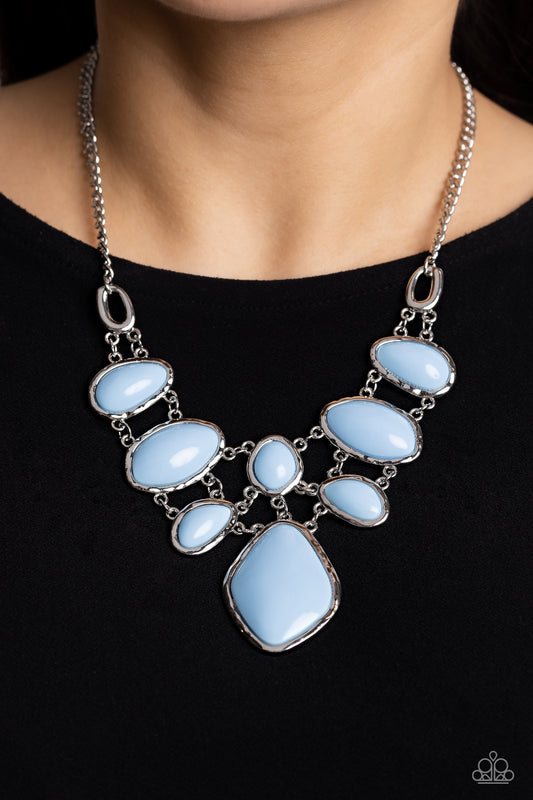 Dreamily Decked Out - Blue Necklace