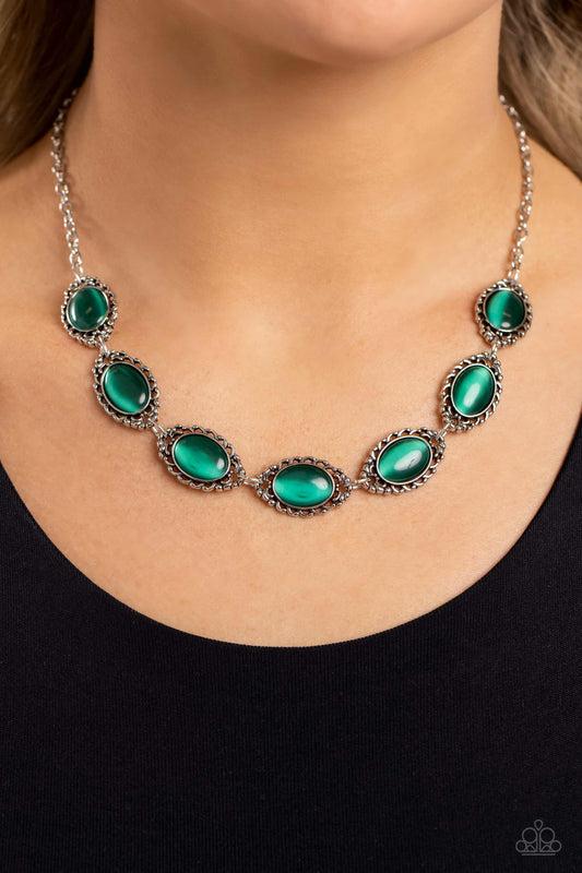 Framed in France - Green Necklace