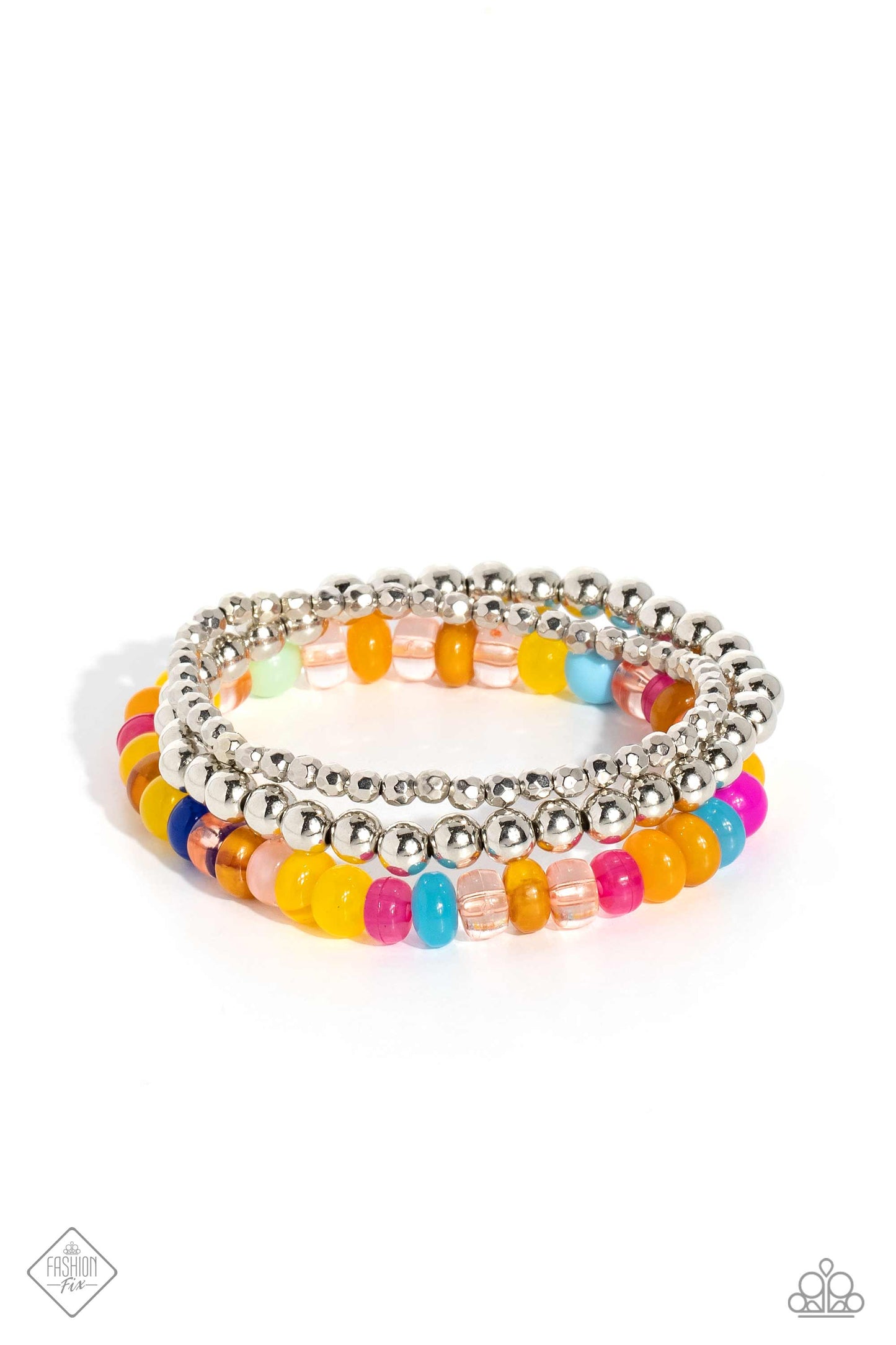 Standout Sensation - Multi Stretchy Bracelet - Fashion Fix June 2023