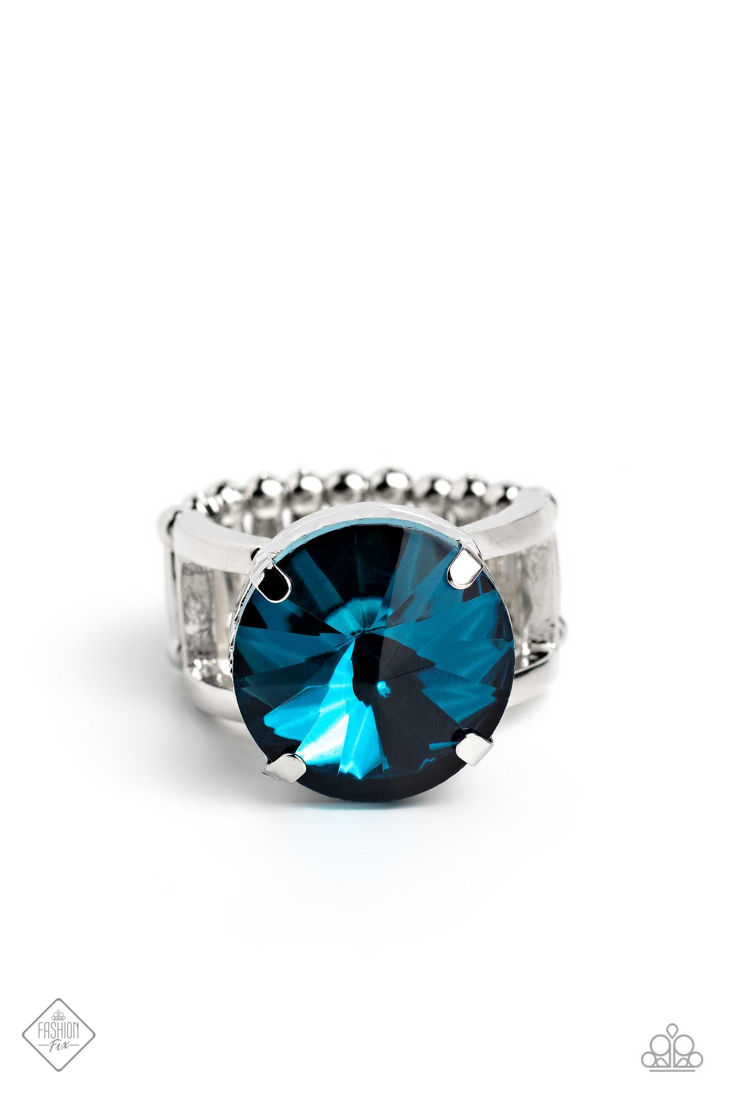 Pronged Powerhouse - Blue Ring - - Fashion Fix August 2023