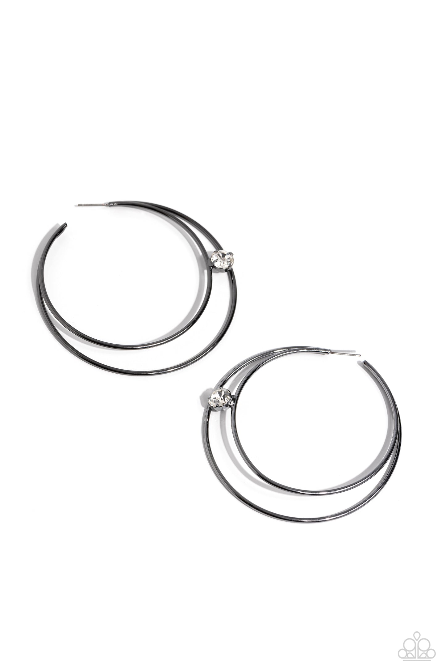 Theater HOOP - Black Earring