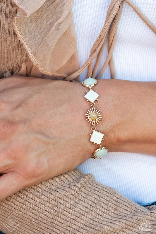 Sunburst Splendor - Gold Bracelet - Fashion Fix September 2023