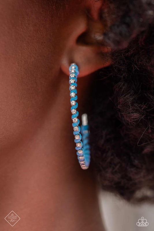 Put a STRING on It - Blue Hoop Earrings - Fashion Fix September 2023