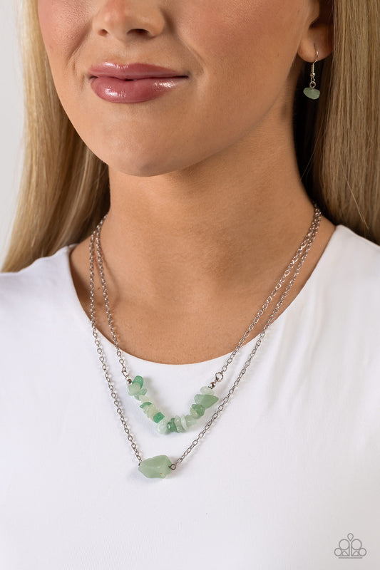 Chiseled Caliber - Green Necklace