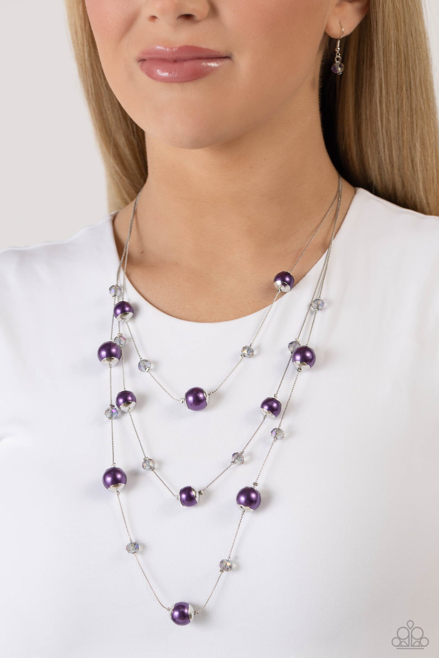 Glistening Gamut - Purple Necklace