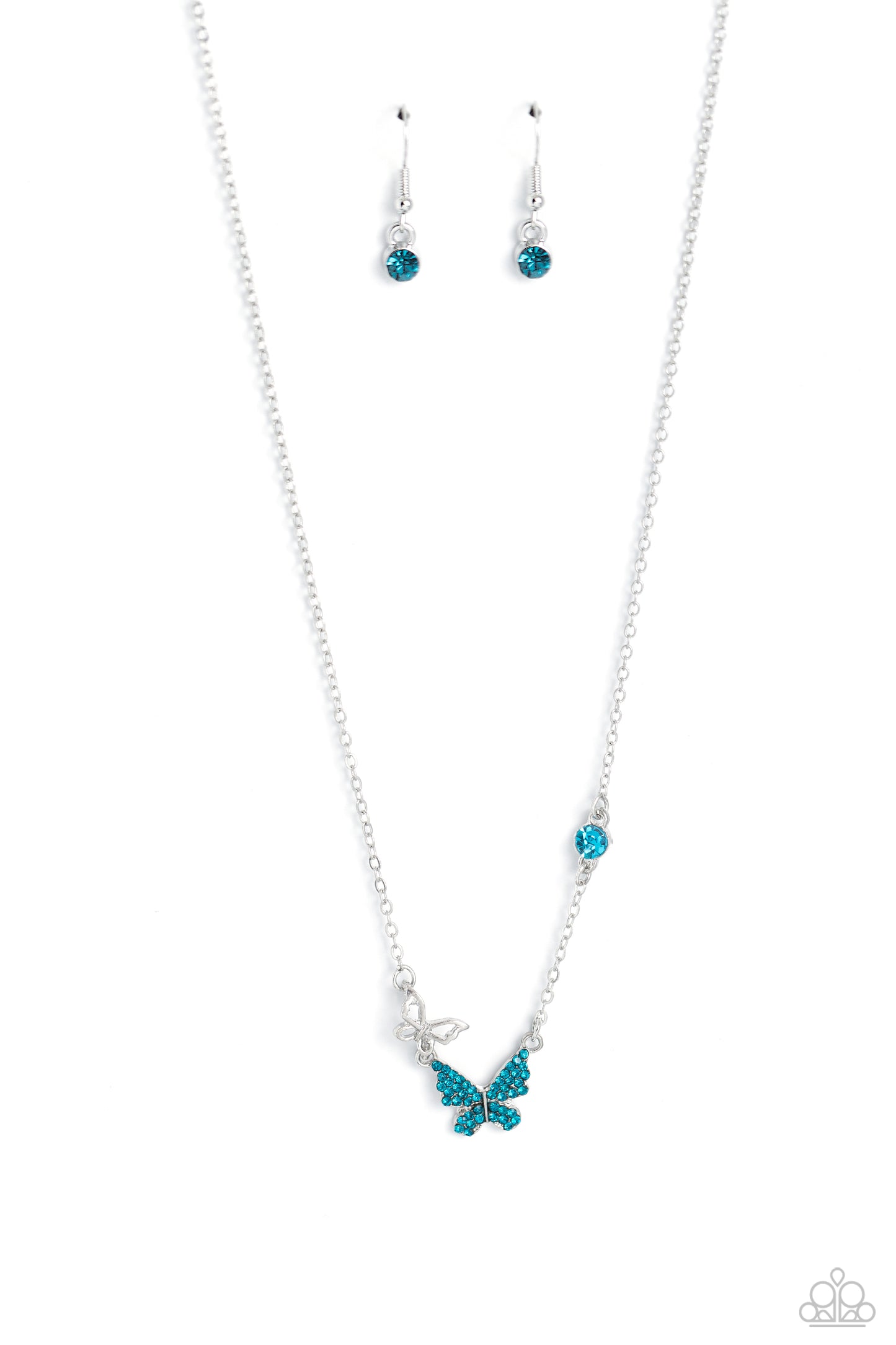 Cant BUTTERFLY Me Love - Blue Necklace