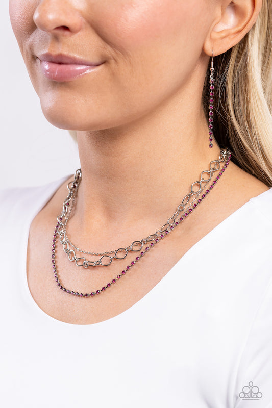 Tasteful Tiers - Pink Necklace