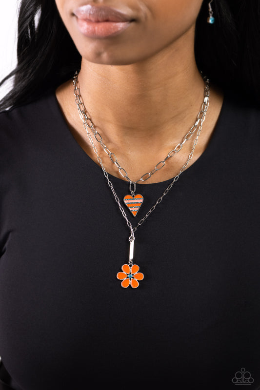 Childhood Charms - Orange Necklace