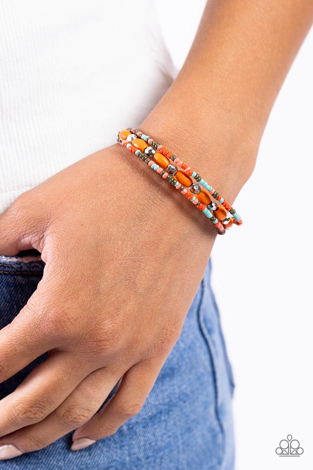 For WOOD Measure - Orange Bracelet