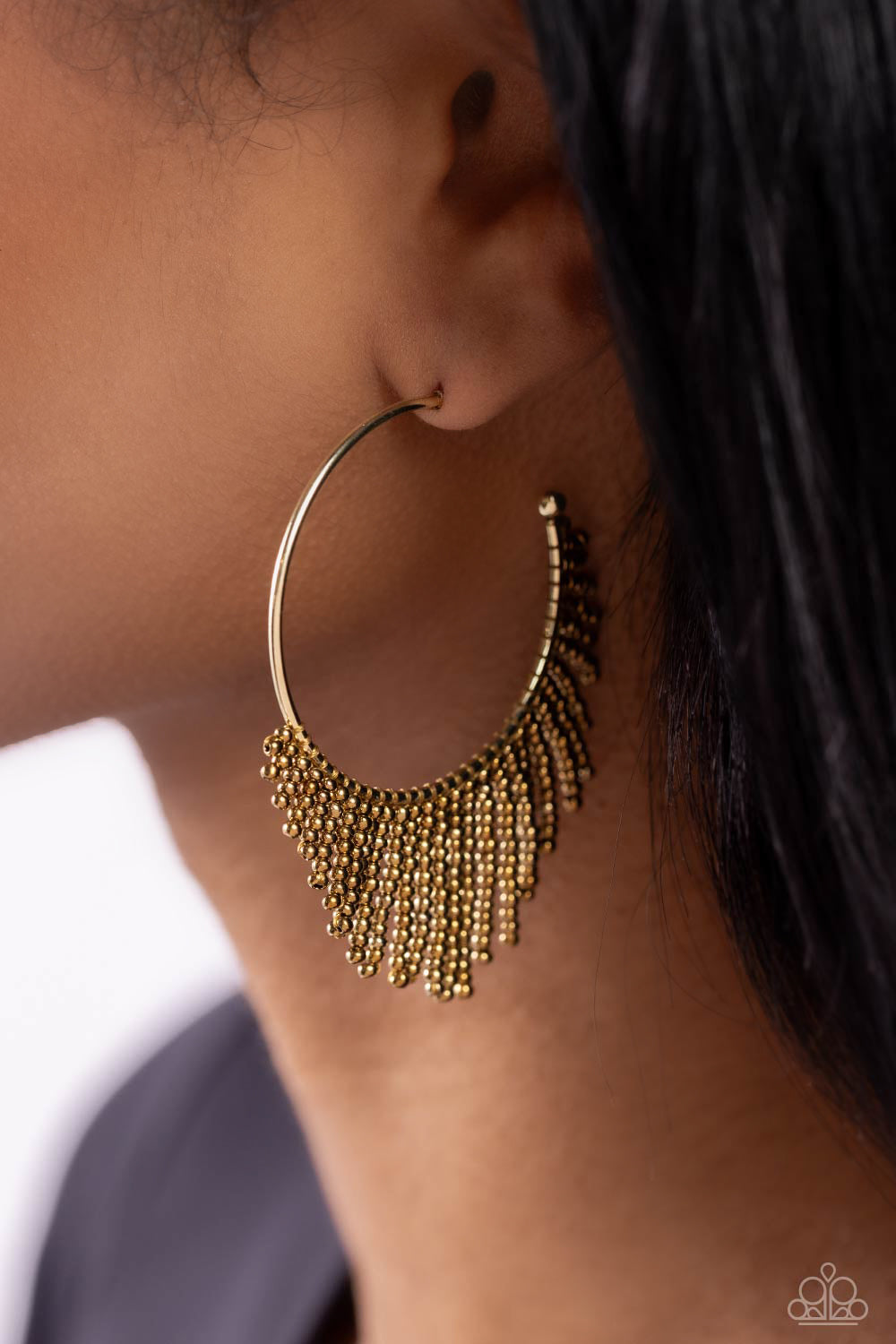 Tailored Tassel - Brass Earring