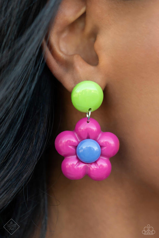 Poppin Posies - Pink Earring