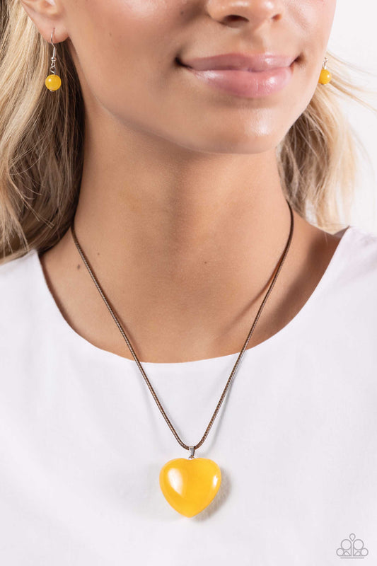 Serene Sweetheart - Yellow Necklace