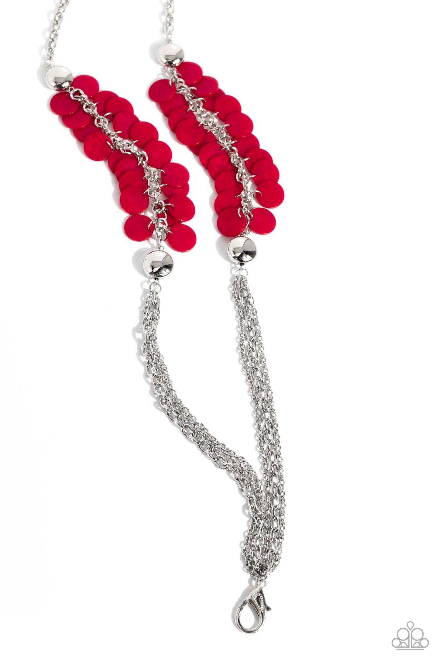 Shell Sensation - Red Necklace Lanyard