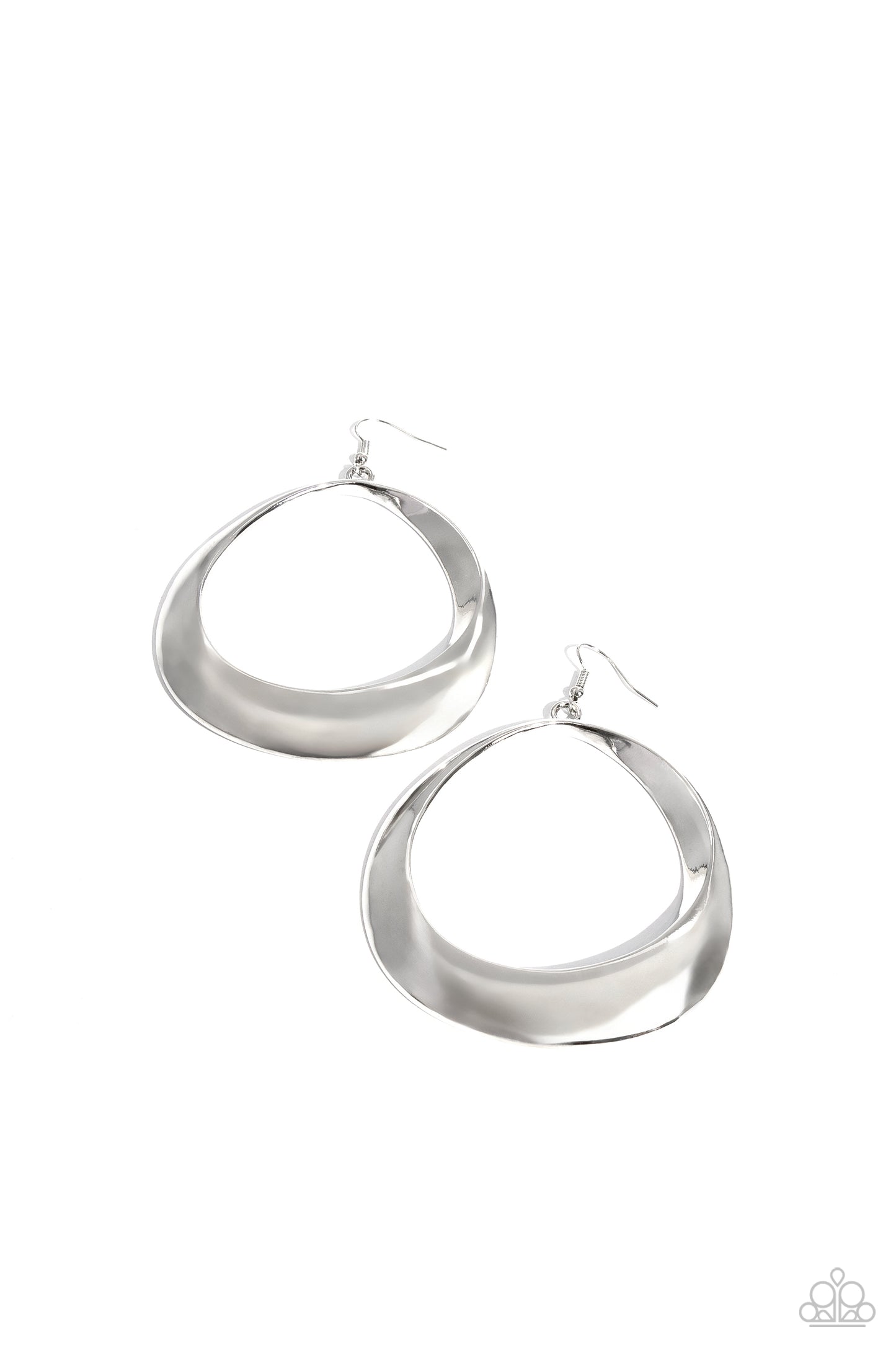 Asymmetrical Action - Silver Earring