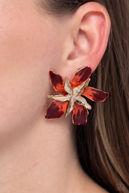 Warped Wallflower - Red Earring