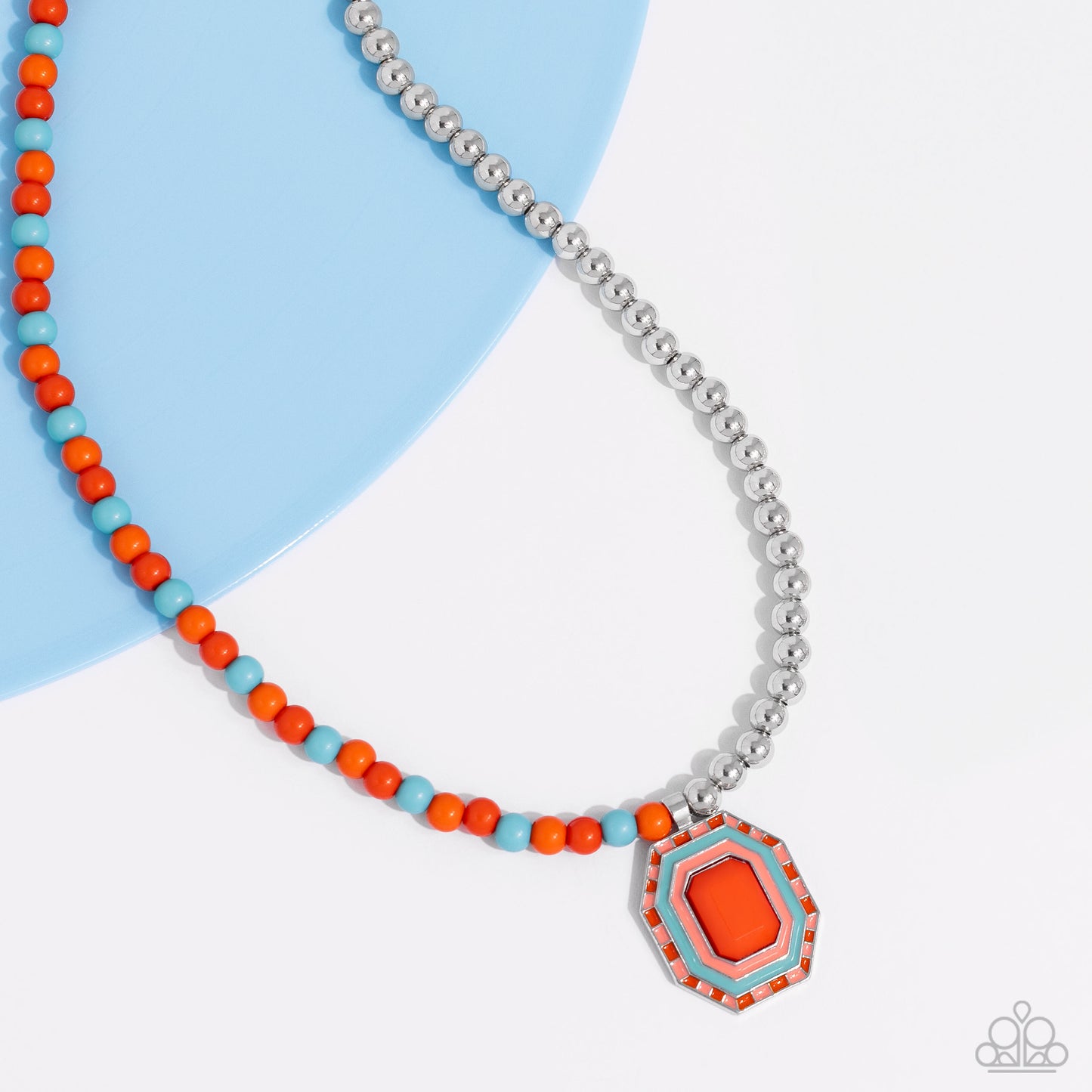 Contrasting Candy - Orange Necklace