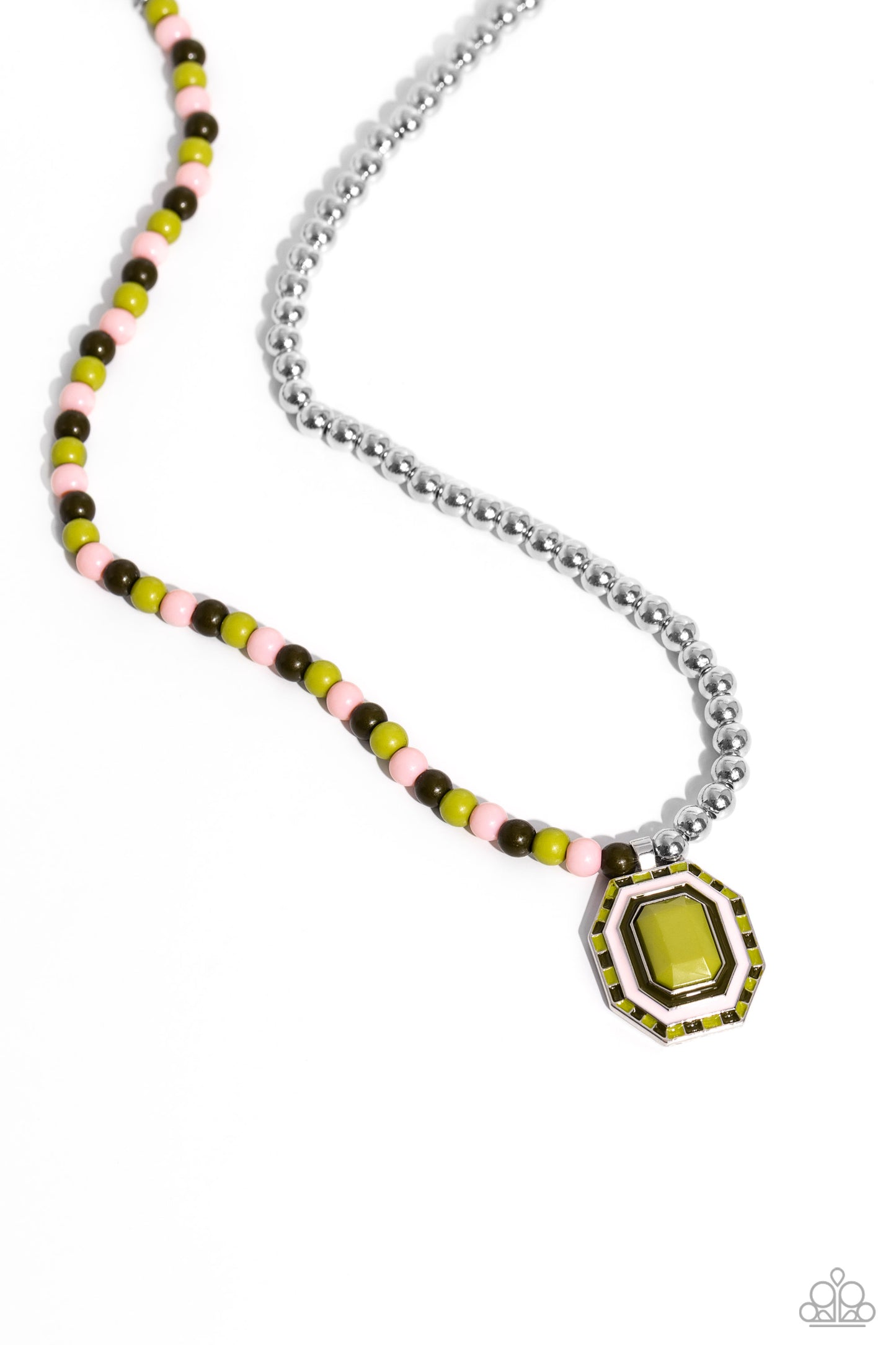 Contrasting Candy - Green Necklace