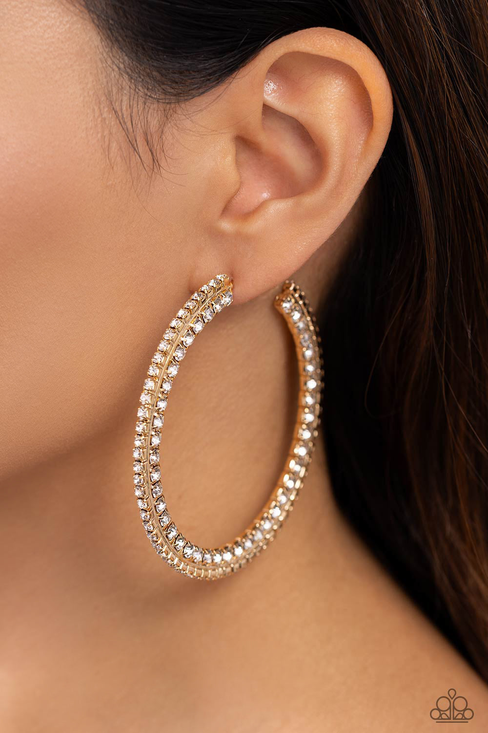 Scintillating Sass - Gold Earring